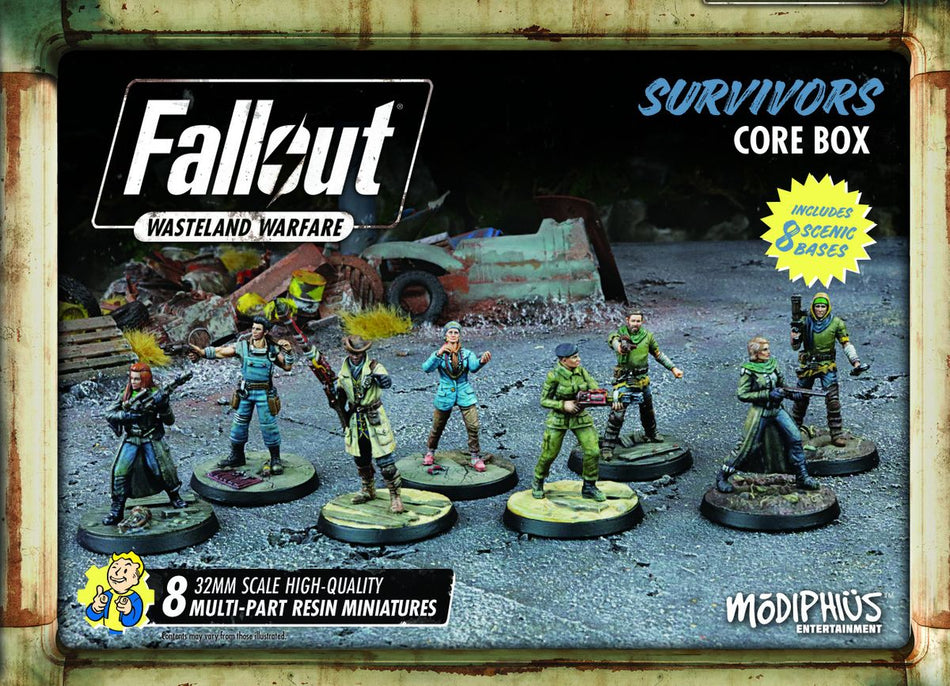 Fallout: Wasteland Warfare – Survivors Core Box Miniatures Modiphius Entertainment