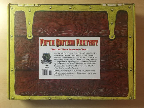 Fifth Edition Fantasy Limited-Time Treasure Chest! (D&D 5e Compatible) Home page Other   