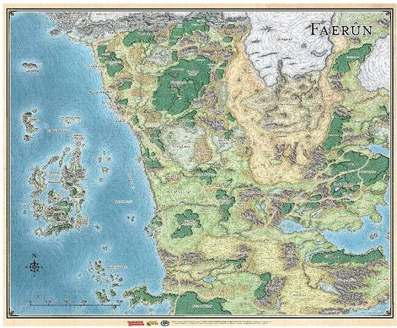 D&D 5e Sword Coast Adventurer's Guide - Faerûn Map Home page Other   