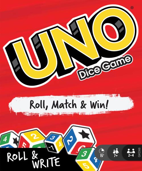 Uno: Roll & Write Dice Game Board Games Mattel, Inc