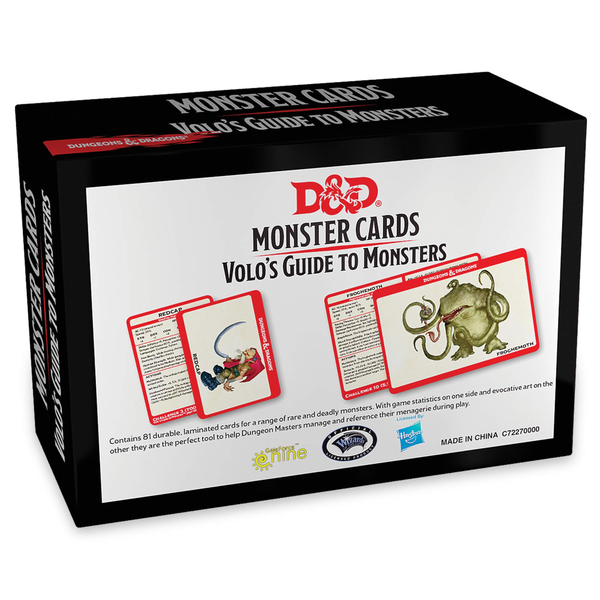 D&D 5e Monster Cards: Volo's Guide to Monsters Supplies Gale Force Nine