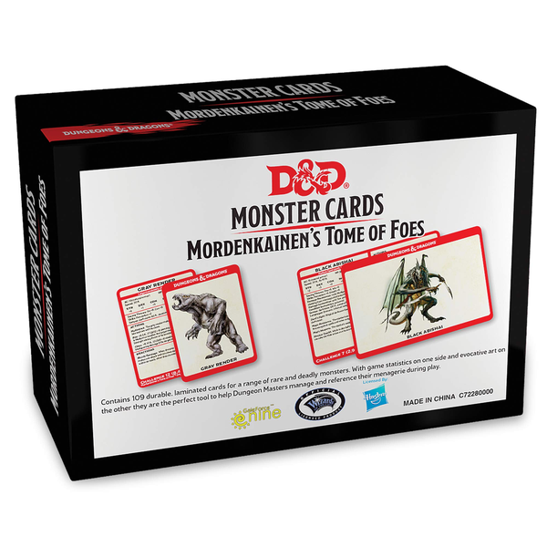 D&D 5e Monster Cards: Mordenkainen's Tome of Foe Supplies Gale Force Nine