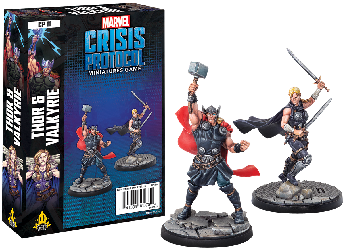 Marvel: Crisis Protocol - Thor and Valkyrie Miniatures Atomic Mass Games   