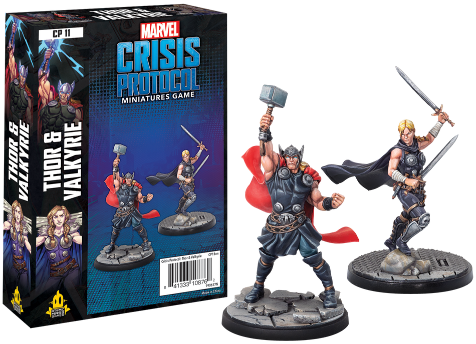 Marvel: Crisis Protocol - Thor and Valkyrie Miniatures Atomic Mass Games   