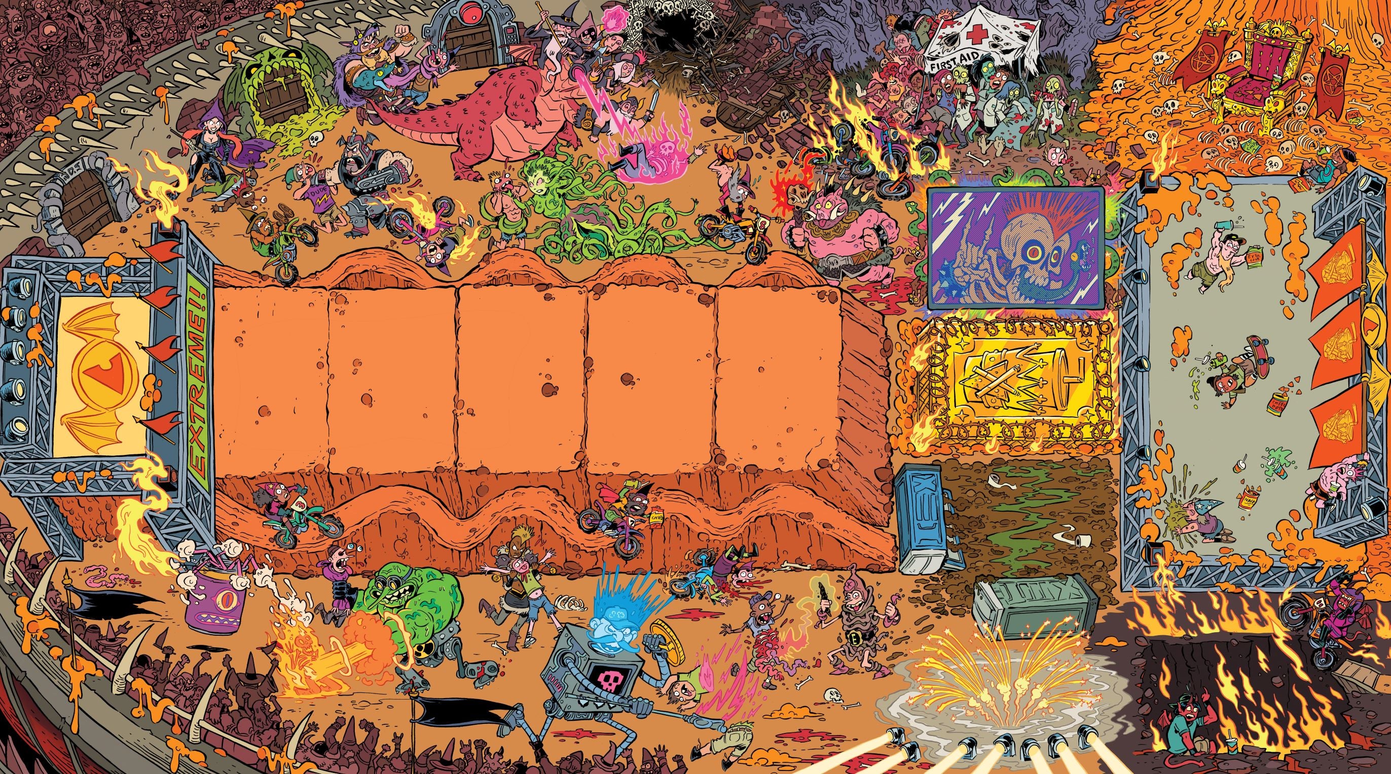 Epic Spell Wars Annihilageddon 2 Playmat Supplies Cryptozoic Entertainment   