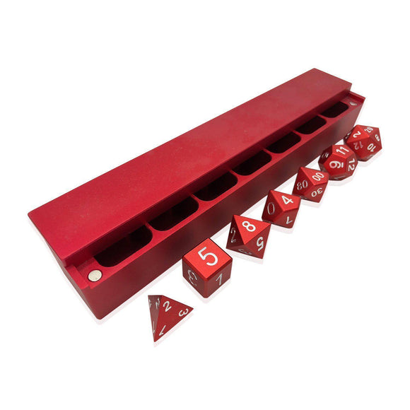 Norse Foundry Anodized Aluminum Polyhedral Dice Set with Vault: Red Home page Other   