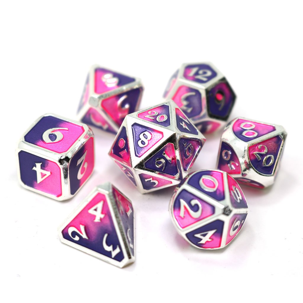 Die Hard Dice Metal Spellbinder Fae Queen 7ct Polyhedral Set Dice Die Hard Dice