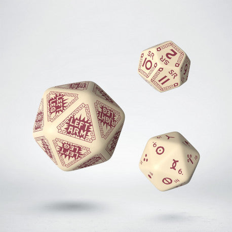 Q-Workshop 3ct RuneQuest Beige and Burgundy Expansion Dice Dice Q Workshop