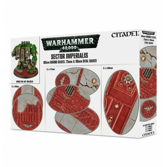 Warhammer 40K Sector Imperialis 60mm Round, 75mm Oval & 90mm Oval Bases Home page Games Workshop   