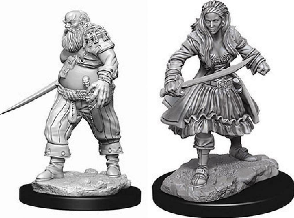 WizKids Deep Cuts Unpainted Miniatures: Pirates Miniatures WizKids   