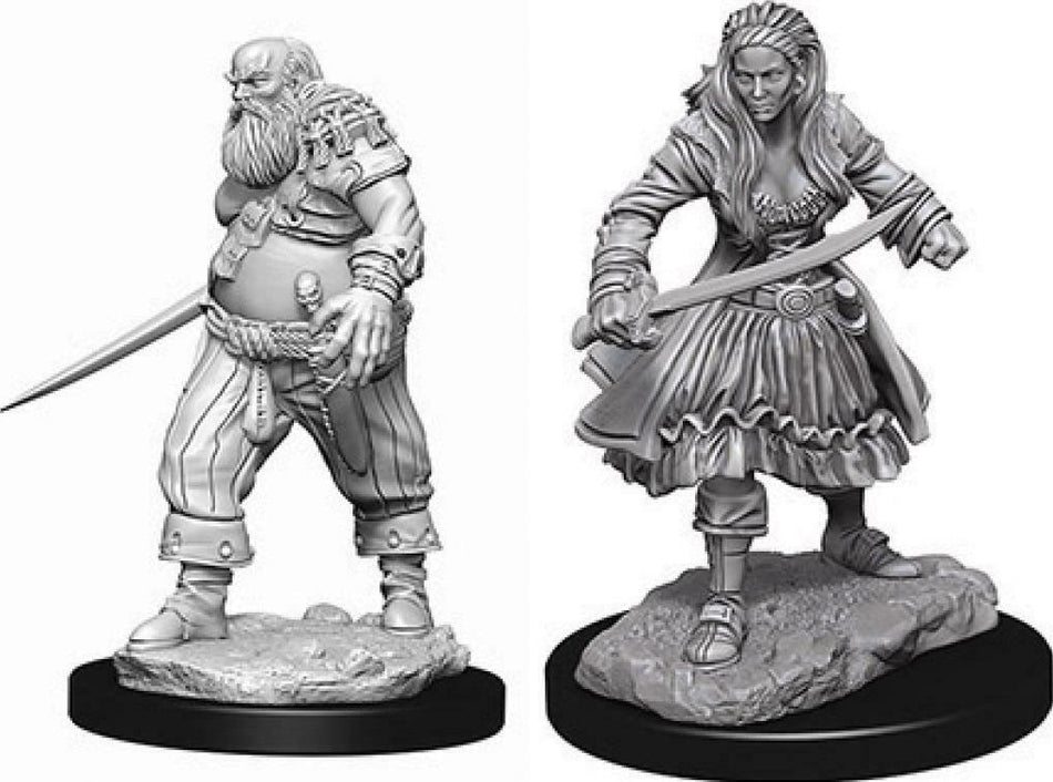 WizKids Deep Cuts Unpainted Miniatures: Pirates Miniatures WizKids   