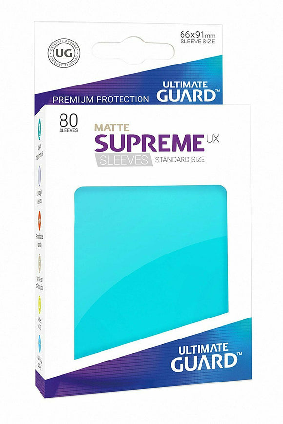 Ultimate Guard 80ct Standard Supreme UX Matte Sleeves Aquamarine (10557) Home page Ultimate Guard   
