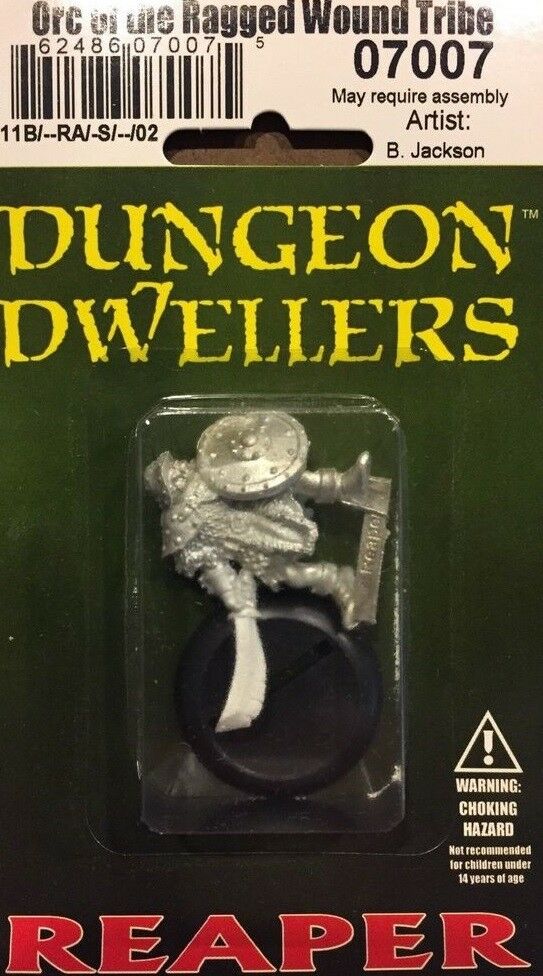 Reaper Miniatures Orc Warrior of the Ragged Wound Tribe (07007) Miniatures Reaper Miniatures   