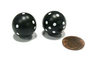 Koplow Round Dice Pair Opaque Black  Koplow Games   