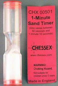 Chessex Sand Timer: 1 Minute (00501) Dice Chessex   