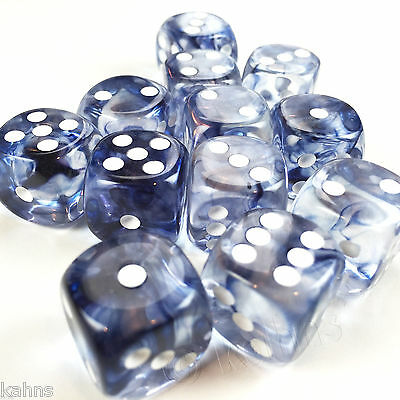 Chessex 16mm Nebula Black/White 12ct D6 Set (27608) Dice Chessex   