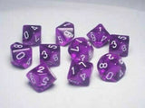 Chessex Translucent Purple/White 10ct D10 Set (23207) Dice Chessex   