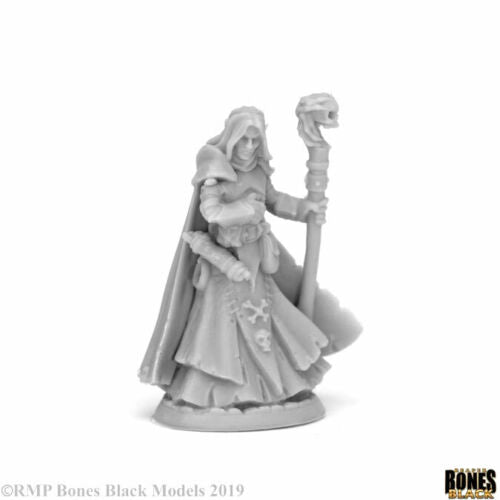 Reaper Miniatures Bones Black Dark Elf Wizard (44073) Home page Reaper Miniatures   