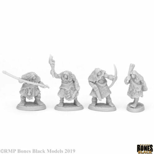 Reaper Miniatures Bones Black Black Bear Tribe Caveman (44086) Miniatures Reaper Miniatures   