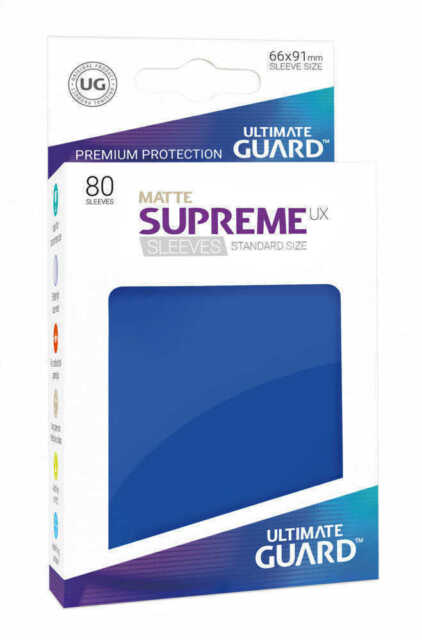Ultimate Guard 80ct Standard Supreme UX Matte Sleeves Blue (10560) Home page Ultimate Guard   