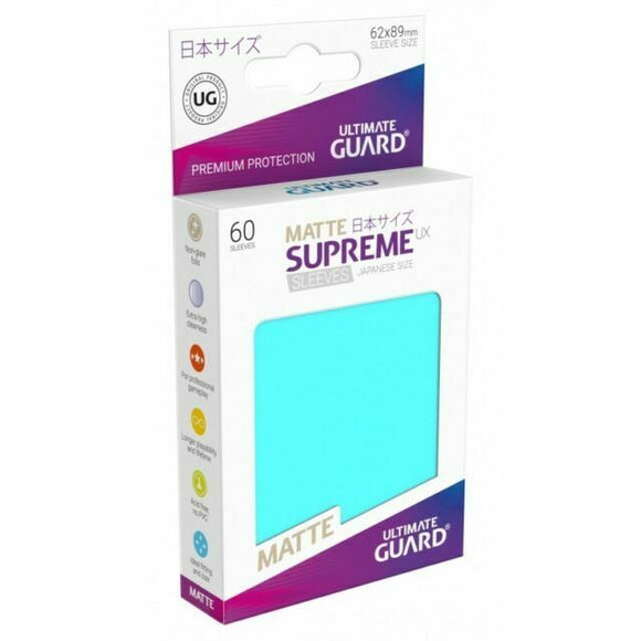 Ultimate Guard 60ct Japanese Size Supreme UX Matte Sleeves Aquamarine (10595) Home page Ultimate Guard   