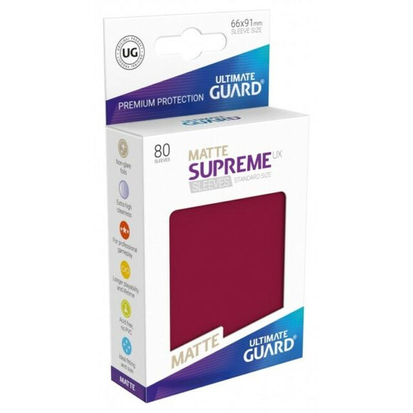Ultimate Guard 80ct Standard Supreme UX Matte Sleeves Bordeaux (10608) Home page Ultimate Guard   