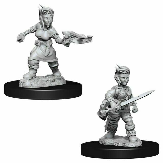 Pathfinder Deep Cuts Unpainted Miniatures: Halfling Female Rogue Miniatures WizKids   