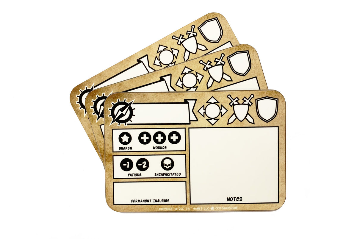 Savage Worlds Dry Erase Character Tracker Board Supplies Other