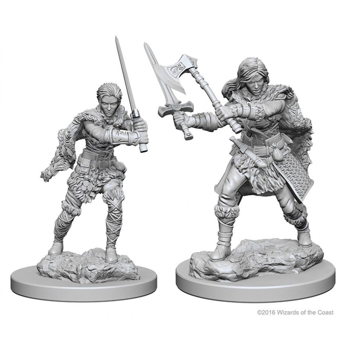 D&D Nolzur's Marvelous Unpainted Miniatures: Human Female Barbarian Miniatures WizKids   