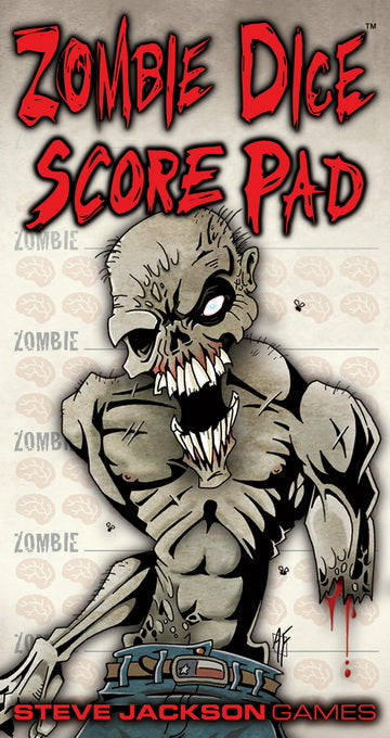 Zombie Dice Score Pad Board Games Steve Jackson Games