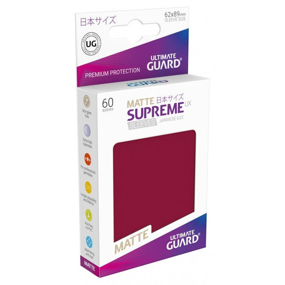 Ultimate Guard 60ct Japanese Size Supreme UX Matte Sleeves Bordeaux (10610) Home page Ultimate Guard   