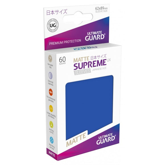 Ultimate Guard 60ct Japanese Size Supreme UX Matte Sleeves Blue (10598) Home page Ultimate Guard   