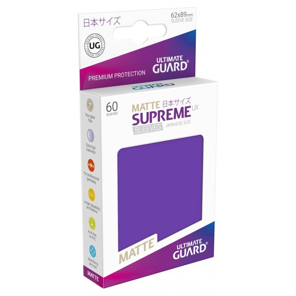 Ultimate Guard 60ct Japanese Size Supreme UX Matte Sleeves Purple (10599) Home page Ultimate Guard   