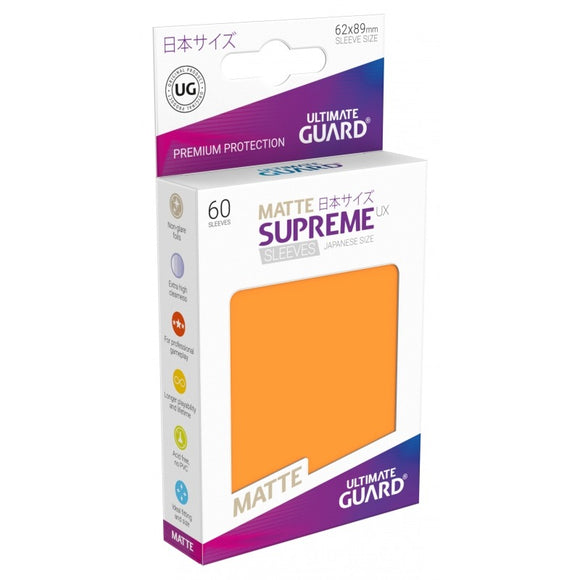 Ultimate Guard 60ct Japanese Size Supreme UX Matte Sleeves Orange (10602) Home page Ultimate Guard   