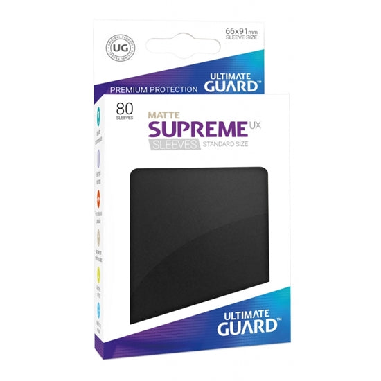 Ultimate Guard 80ct Standard Supreme UX Matte Sleeves Black (10549) Home page Ultimate Guard   