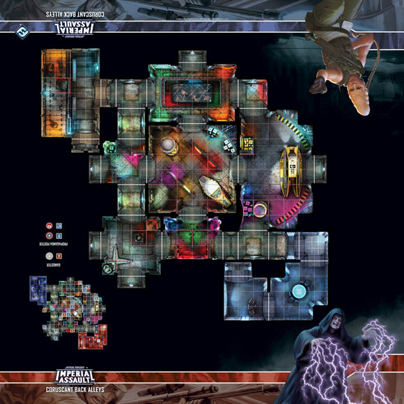 Star Wars Imperial Assault Playmat Coruscant Back Alleys Skirmish Map Home page Asmodee   