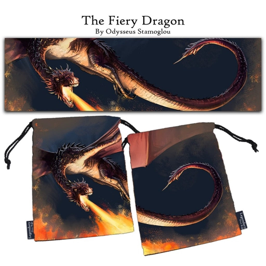 Legendary Dice Bag: The Fiery Dragon Supplies Drawlab Entertainment