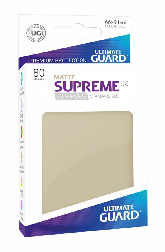 Ultimate Guard 80ct Standard Supreme UX Matte Sleeves Sand (10566) Home page Ultimate Guard   