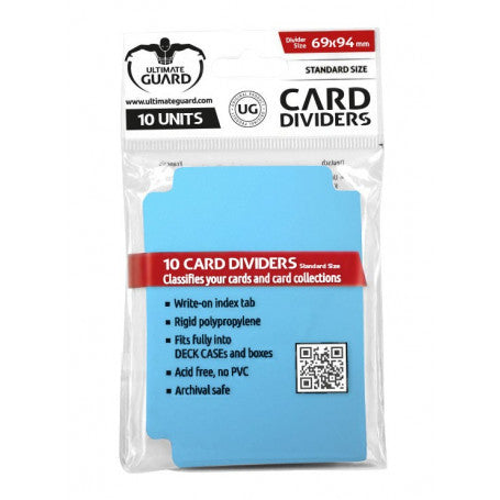 Ultimate Guard Card Dividers 10ct Light Blue (10456) Supplies Ultimate Guard   