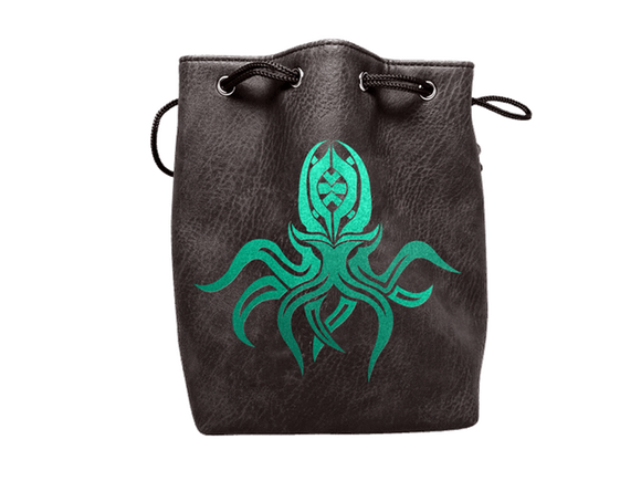 Easy Roller Black Leather Lite Cthulhu Design Self-Standing Large Dice Bag Home page Easy Roller Dice   