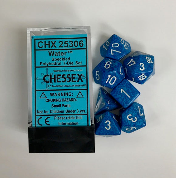 Chessex Speckled Water 7ct Polyhedral Set (25306) Dice Chessex   