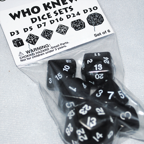 Koplow Who Knew? Dice Set Black  Koplow Games   