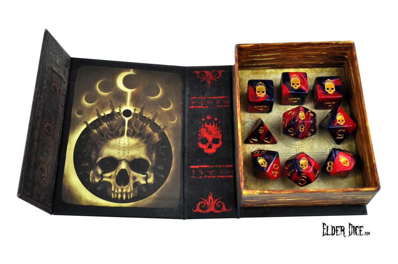 Elder Dice 9ct Polyhedral Dice Set Mark of the Necronomicon  Other   