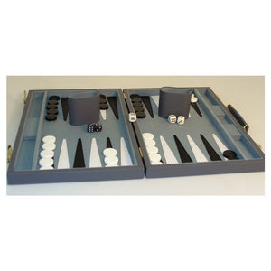 Backgammon Set: 15" with Grey Vinyl Lining Home page Other   