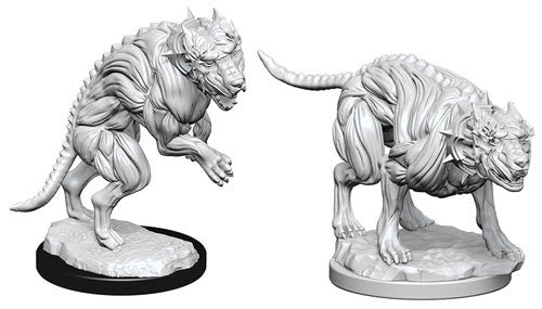 Pathfinder Deep Cuts Unpainted Miniatures: Hell Hounds Miniatures WizKids   