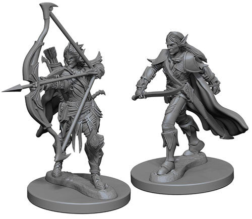 Pathfinder Deep Cuts Unpainted Miniatures: Elf Male Fighter Miniatures WizKids   