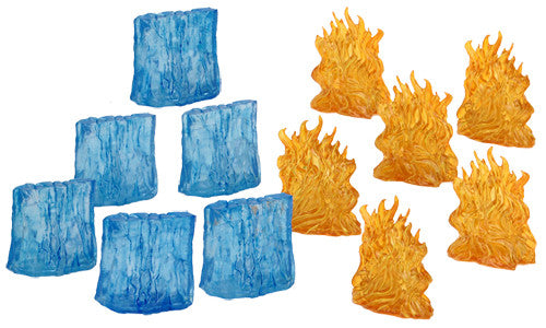 Dungeons & Dragons Spell Effects: Wall of Fire & Wall of Ice Miniatures WizKids   