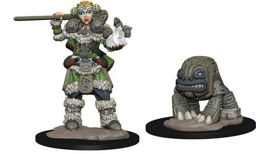 WizKids Wardlings: Girl Druid & Stone Creature Miniatures WizKids   