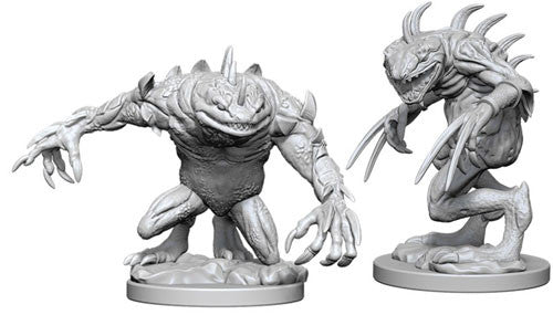 D&D Nolzur's Marvelous Unpainted Miniatures: Grey Slaad & Death Slaad Miniatures WizKids   