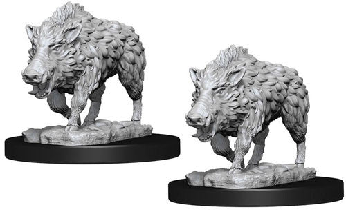 WizKids Deep Cuts Unpainted Miniatures: Wild Boar Miniatures WizKids   